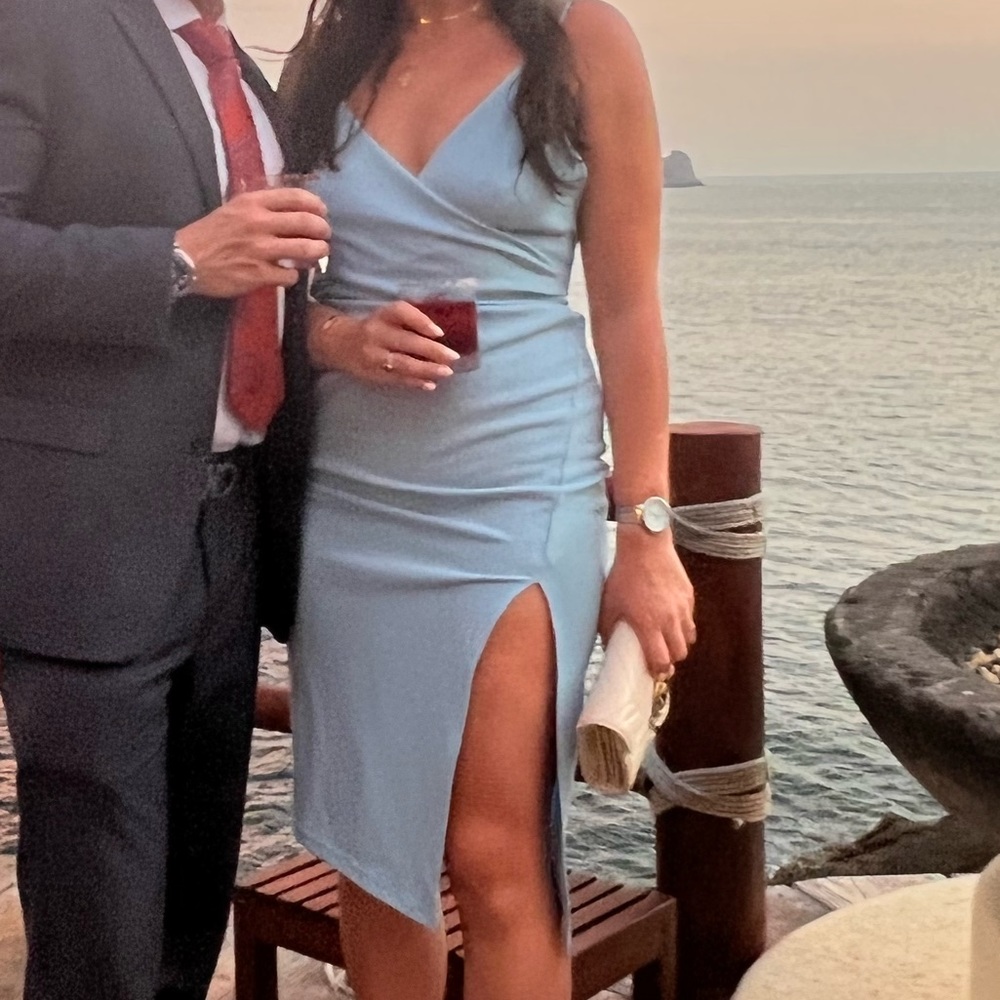 Blue Hello Molly Quiet Dancer MIDI dress